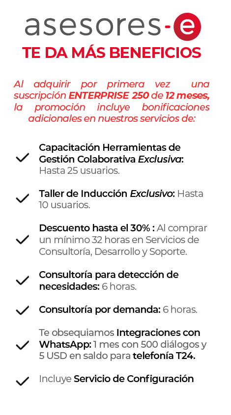 Beneficios de adquirir una suscripción Bitrix24 con asesores-e
