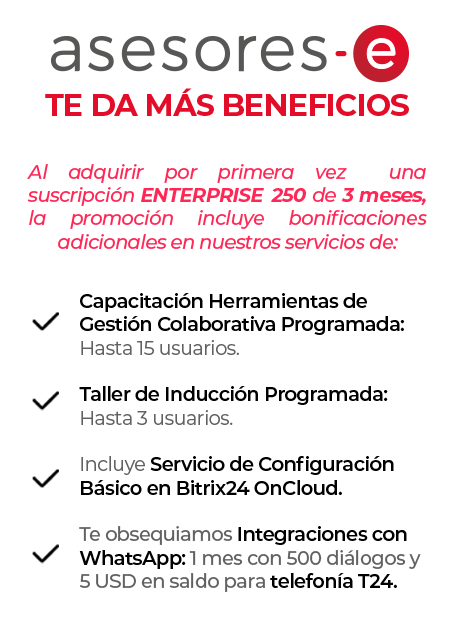 Beneficios de adquirir una suscripción Bitrix24 con asesores-e